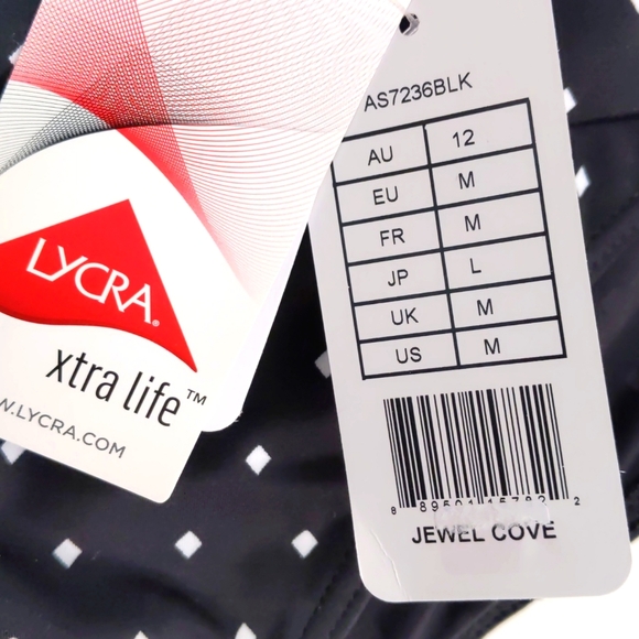 Freya Jewel Cove High Waist Swim Bottom. Black/White. Multiple sizes. - Picture 4 of 5